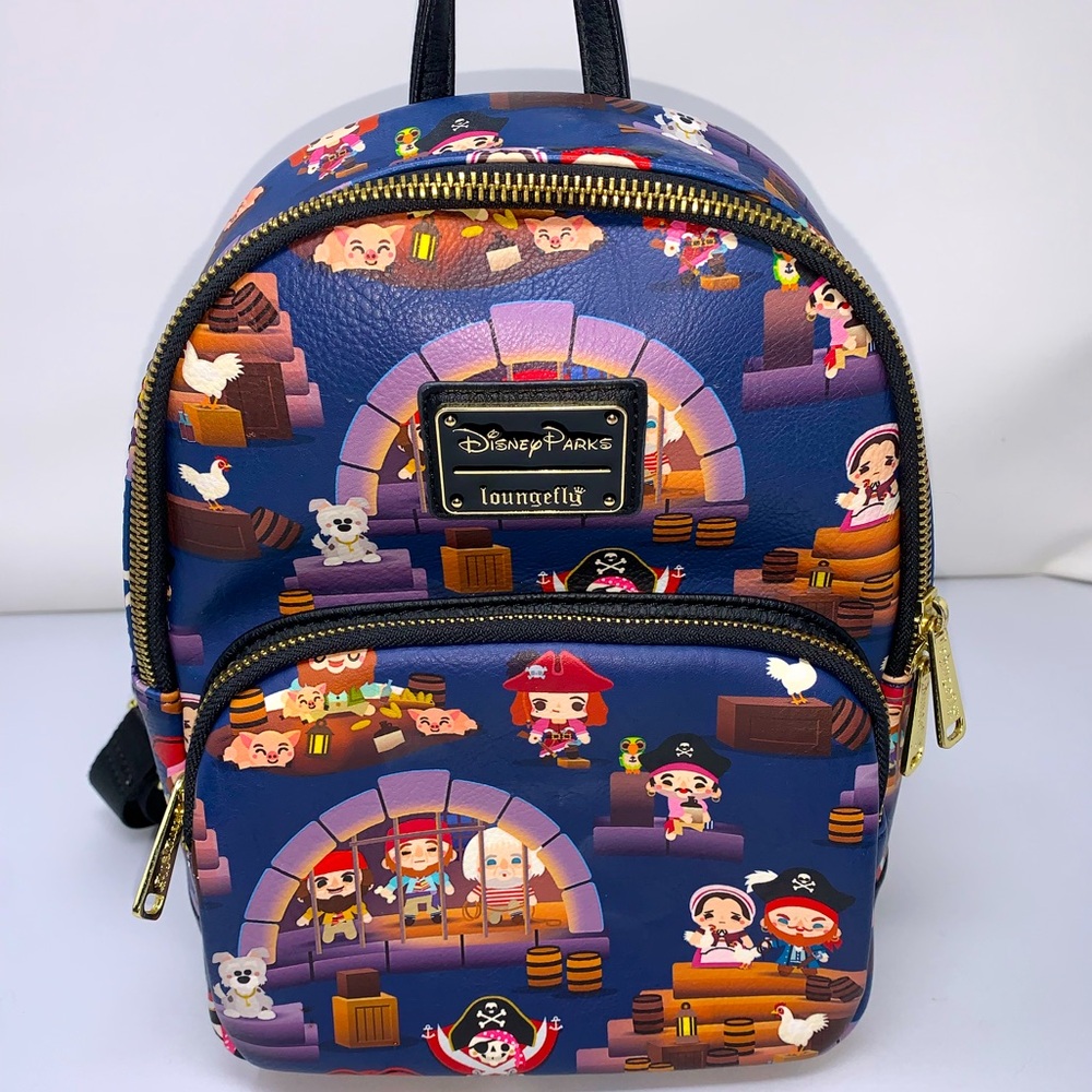 Disney Parks Loungefly Backpack Pirates of the Caribbean in excellent condition.